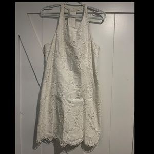 Lilly Pulitzer white lace dress back zipper detail